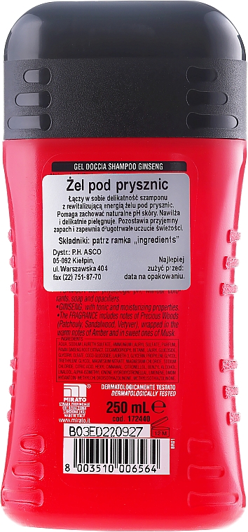 Duschgel und Shampoo mit Ginseng - Intesa Classic Black Shower Shampoo Gel Revitalizing — Bild N2