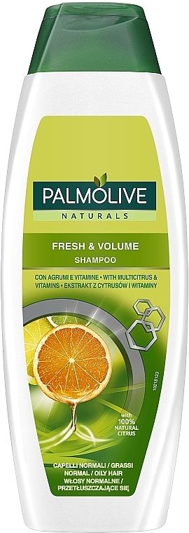 Erfrischendes Volumenshampoo für normales und fettiges Haar Zitrusfrüchte und Vitamine - Palmolive Naturals Fresh & Volume Shampoo