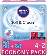 Düfte, Parfümerie und Kosmetik Sanfte Feuchttücher für Babys 6x63 St. - Nivea Baby Soft & Cream