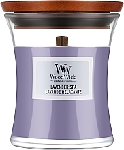 Düfte, Parfümerie und Kosmetik Duftkerze im Glas Lavender Spa - WoodWick Hourglass Candle Lavender Spa