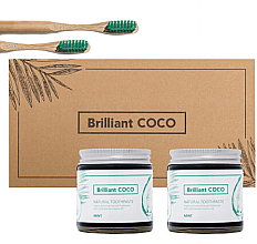 Düfte, Parfümerie und Kosmetik Set - Brilliantcoco Zero Waste (Toothpaste/2x120ml + toothbrush/2pcs)