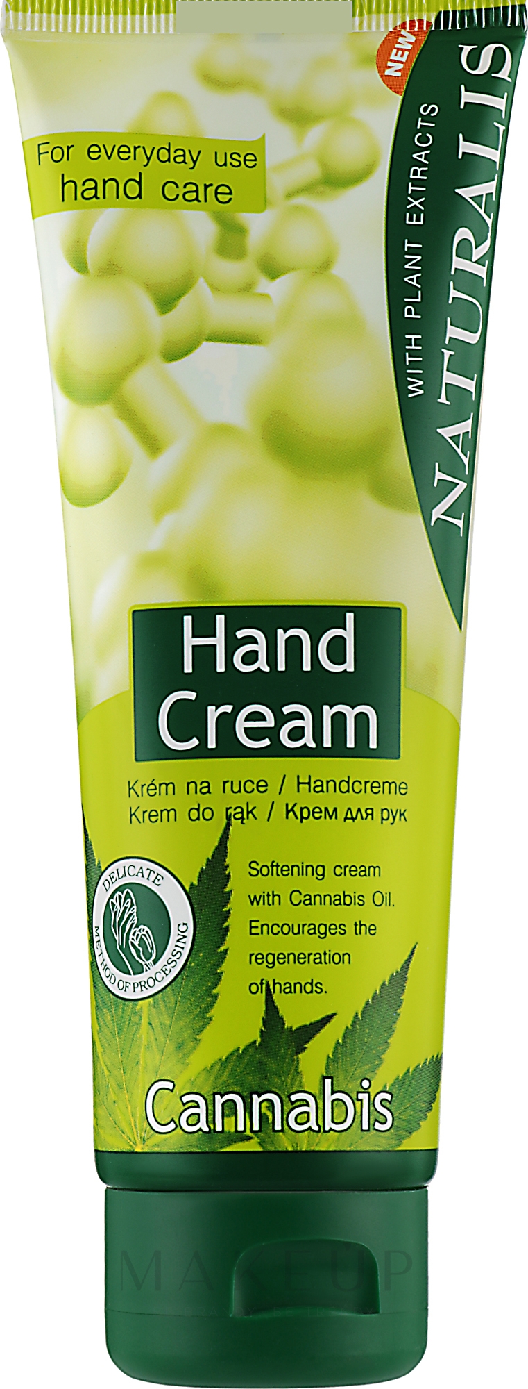 Weichmachende und regenerierende Handcreme mit Hanföl - Naturalis Hand Cream Cannabis — Bild 125 ml