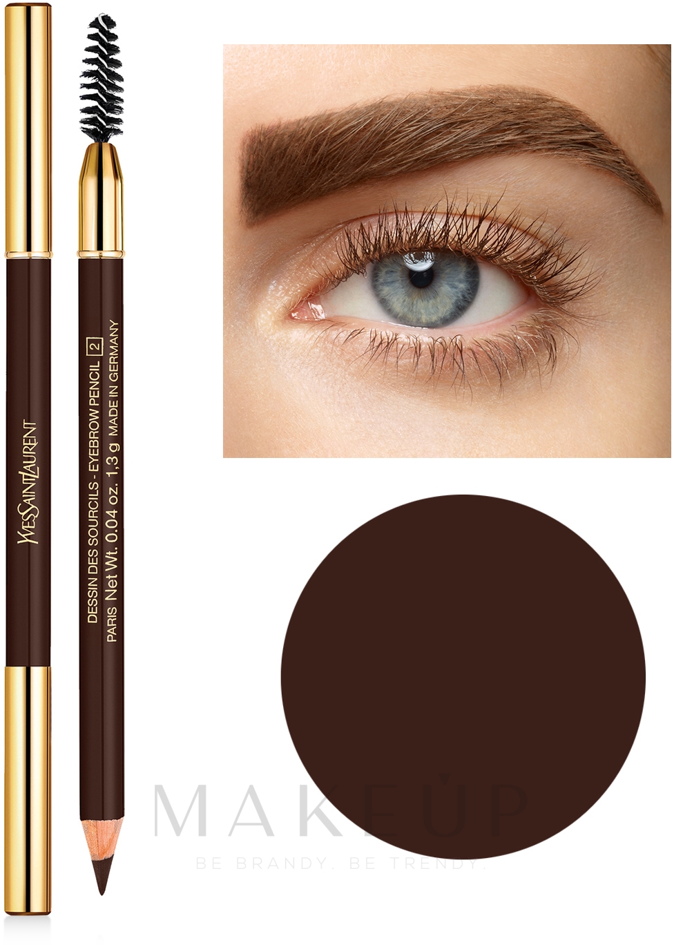 Augenbrauenstift - Yves Saint Laurent Dessin des Sourcils Eyebrow Pencil — Bild 2 - Dark Brown