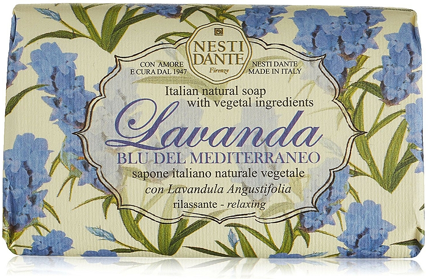 Naturseife Lavanda Blu del Mediterraneo - Nesti Dante Vegetable Soap Lavanda Blu del Mediterraneo Lavanda Collection — Bild N1