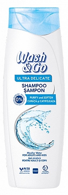 Shampoo mit Mizellenwasser für alle Haartypen - Wash&Go Ultra Delicate Shampoo With Micellar Water  — Bild N1
