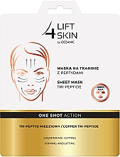 Düfte, Parfümerie und Kosmetik Straffende Lifting-Tuchmaske mit Tripeptiden - Lift4Skin Sheet-Mask Copper Tri-Peptide