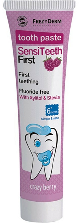 Kinderzahnpasta mit Blaubeergeschmack ab 6 Monaten - Frezyderm SensiTeeth First Toothpaste — Bild N1