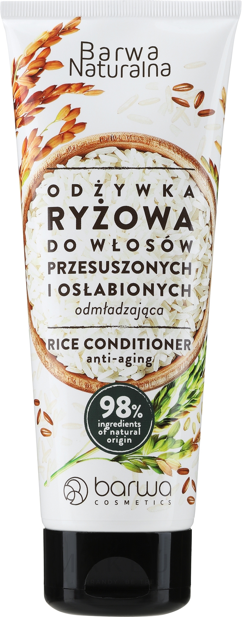 Verjüngender Conditioner mit Reis für trockenes und geschwächtes Haar - Barwa Naturalna Tube — Bild 200 ml