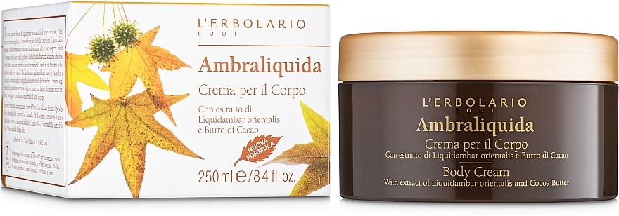 Parfümierte Körpercreme Helle Ambra - L'Erbolario Ambraliquida Crema Per Il Corpo — Bild N1