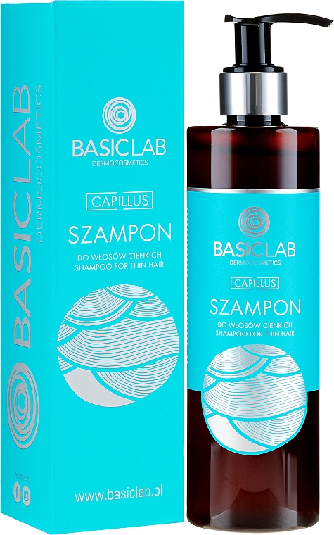 Shampoo für dünnes Haar - BasicLab Dermocosmetics Capillus Shampoo For Thin Hair — Bild N1