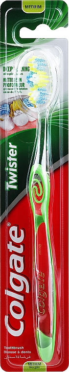 Zahnbürste mittel 24262 hellgrün - Colgate Twister Medium Toothbrush — Bild N1