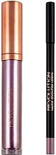 GESCHENK! Lippen-Make-up Set (Lippenstift 5.5ml + Lippenkonturenstift1g) - Makeup Revolution Retro Luxe Kits Metallic — Bild N2