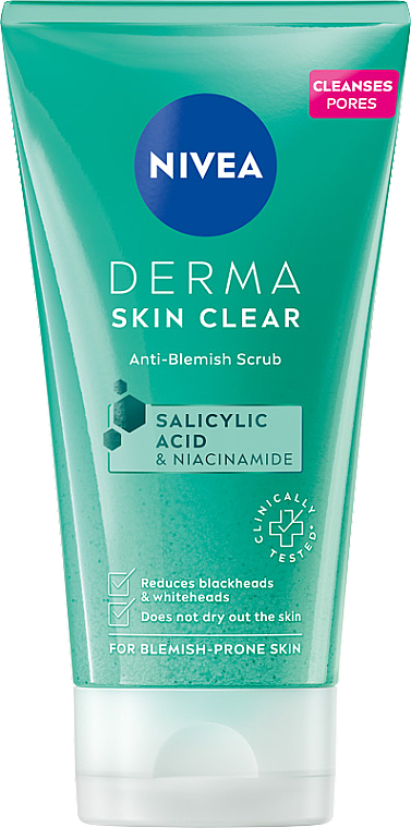 Peeling für Gesicht und Körper - Nivea Derma Skin Clear Anti-Blemish Scrub — Bild N1