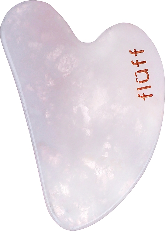 Stein für Gesichtsmassage aus rosa Quarz - Fluff Gua Sha Stone — Bild N3