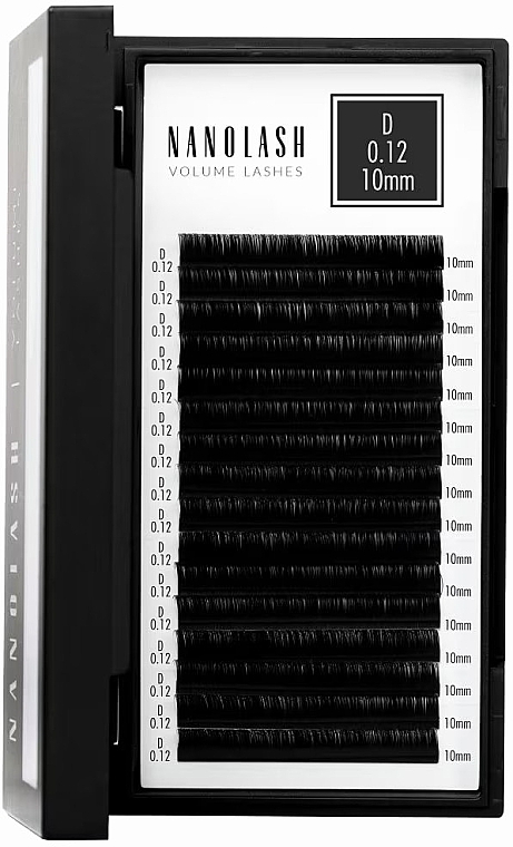 Falsche Wimpern D 0.12 (10 mm) - Nanolash Volume Lashes — Bild N1