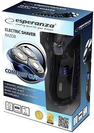 Elektrischer Männerrasierer schwarz-blau - Esperanza EBG002B Electric Shaver Razor Black / Blue — Bild N4