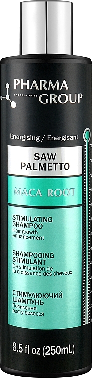 Stimulierendes Haarshampoo - Pharma Group Laboratories Saw Palmetto + Maca Root Shampoo — Bild N2