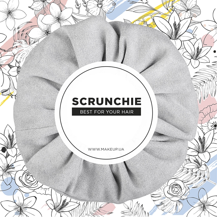 Scrunchie-Haargummi grau Suede Classic - MAKEUP Hair Accessories — Bild N1