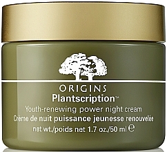 Feuchtigkeitsspendende Anti-Aging Nachtcreme gegen Falten mit Anogeissus - Origins Plantscription Youth Renewing Power Night Cream — Bild N1