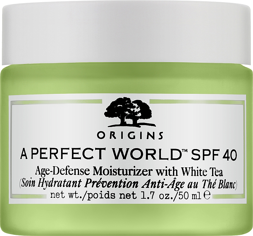 Feuchtigkeitsspendende Anti-Aging Gesichtscreme mit weißem Tee - Origins A Perfect World SPF 40 Age-Defense Moisturizer With White Tea — Bild N1