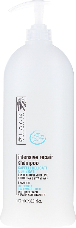 Shampoo mit Leinöl, Keratin und Vitamin F - Black Professional Line Revitalising Shampoo — Foto N1