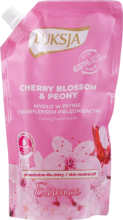 Flüssigseife mit Kirschblüten und Pfingsrose (Doypack) - Luksja Cherry Blossom & Peony