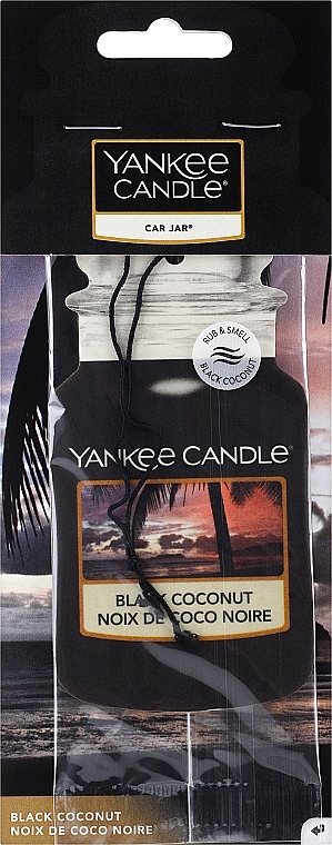 Papier-Lufterfrischer Black Coconut - Yankee Candle Car Jar Black Coconut Air Freshener — Bild N1