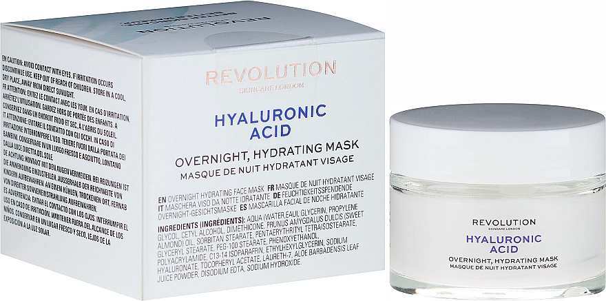 Nachtmaske für das Gesicht mit Hyaluronsäure - Makeup Revolution Skincare Hyaluronic Acid Overnight Hydrating Face Mask — Bild N1