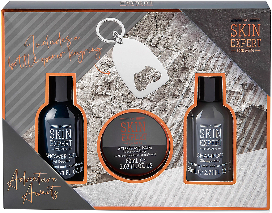 Set - Style & Grace Skin Expert Men Mini Grooming (shp/80ml + sh/gel/80ml + aft/balm/60ml + acc/1pcs) — Bild N1