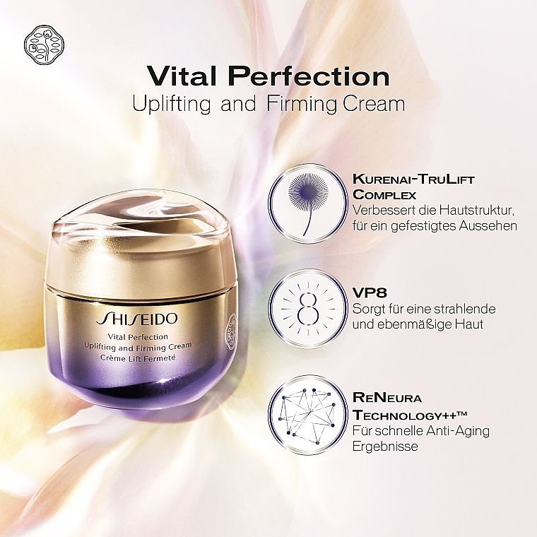 Straffende und festigende Anti-Aging Gesichtscreme gegen Falten und Pigmentflecken - Shiseido Vital Perfection Uplifting and Firming Cream — Bild N4