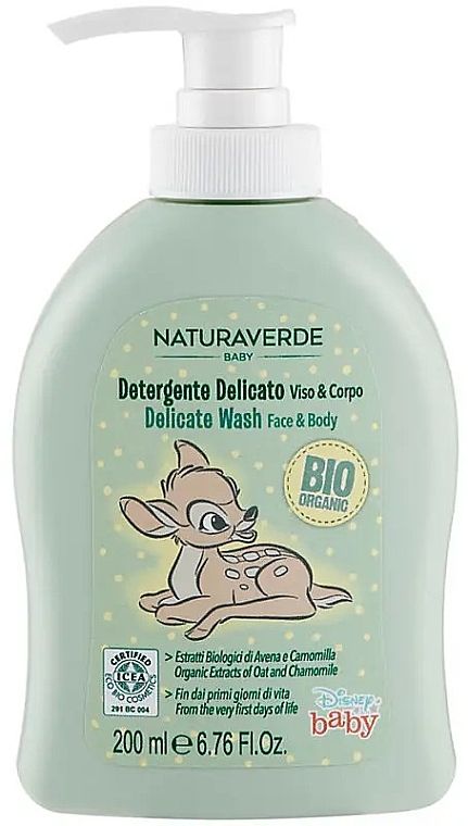 Flüssige Babyseife - Naturaverde Baby Bio Delicate Wash Face & Body  — Bild N1