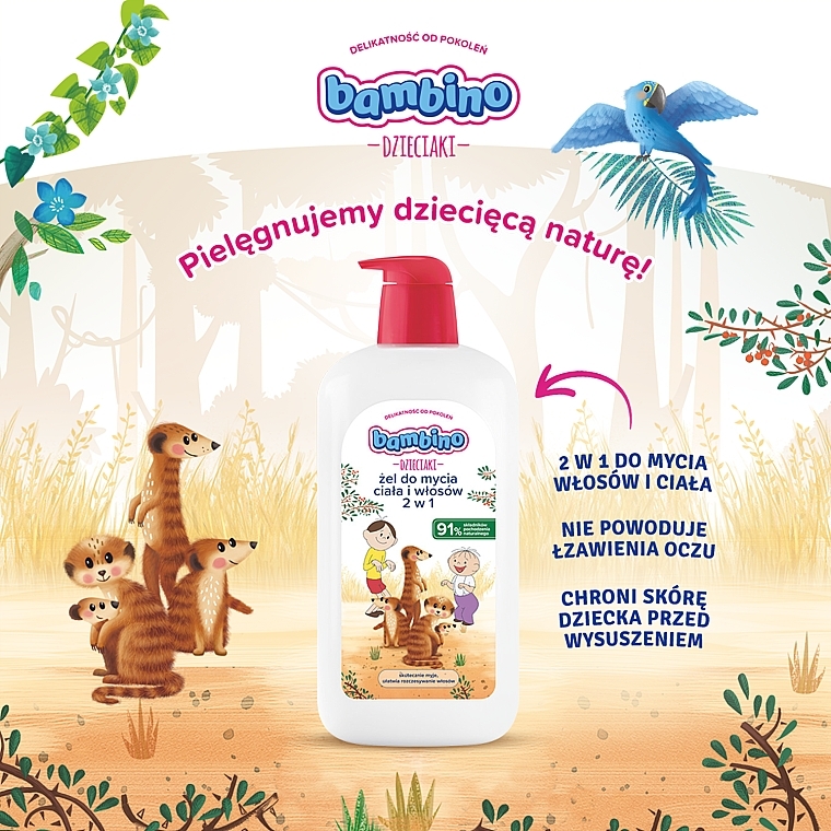 2in1 Duschgel-Shampoo für Kinder Erdmännchen - Bambino Children — Bild N3