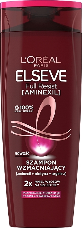 Stärkendes Shampoo für schwaches und zu Haarausfall neigendes Haar - L'Oreal Paris Elseve Full Resist Arginine Shampoo — Bild N1
