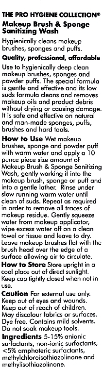 Produkt zum Reinigen von Make-up-Pinseln und Schwämmen - The Pro Hygiene Collection Make-Up Brush & Sponge Sanitizing Wash (mit Spender)  — Bild N2