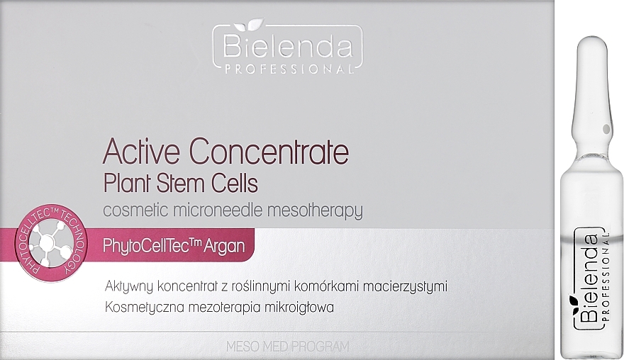 Aktives Konzentrat mit pflanzlichen Stammzellen für Gesicht und Körper - Bielenda Professional Meso Med Program Active Concentrate with Plant Stem Cells