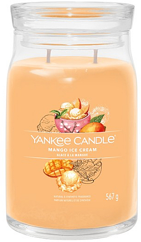 Duftkerze im Glas Mango Ice Cream mit 2 Dochten - Yankee Candle Singnature — Bild N2