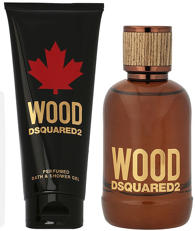 Dsquared2 Wood Pour Homme - Duftset (Eau de Toilette 100ml + Parfümiertes Bade- und Duschgel 100ml + Kartenetui 1 St.) — Bild N2
