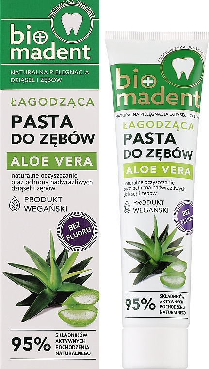 Beruhigende Zahnpasta Aloe Vera - Bio Madent — Bild N2