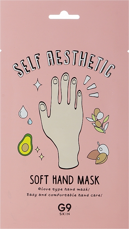 Feuchtigkeitsspendende Maske mit Pflanzenölen in Handschuh-Form - G9Skin Self Aesthetic Soft Hand Mask — Bild N1