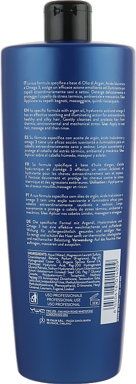 Feuchtigkeitsspendendes Haarshampoo mit Arganöl, Hyaluronsäure und Omega 3 - Artistic Hair Hydra Care Shampoo — Bild N5