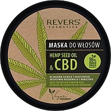 Düfte, Parfümerie und Kosmetik Regenerierende Haarmaske mit natürlichem Hanföl und CBD - Revers Hair Mask With Natural Hemp Oil With CBD