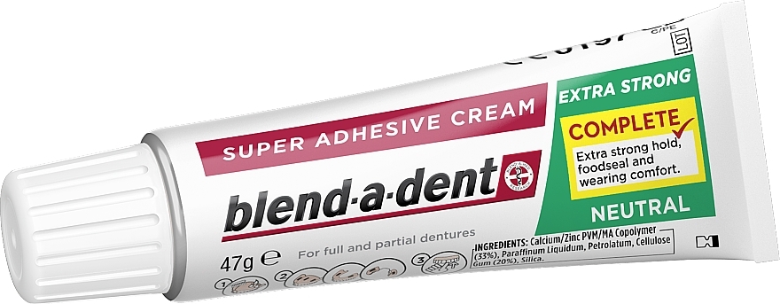 Haftcreme für Zahnprothese - Blend-A-Dent Super Adhesive Cream Neutral Complete — Bild N4