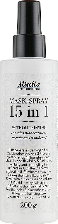 15in1 Spraymaske mit Keratin und Panthenol - Mirella Style Volumizing Spray — Bild N1