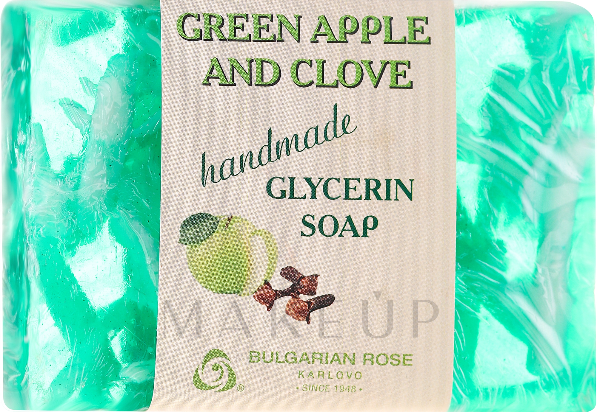 Glycerinseife Grüner Apfel und Nelke - Bulgarian Rose Green Apple & Clove Soap — Bild 70 g