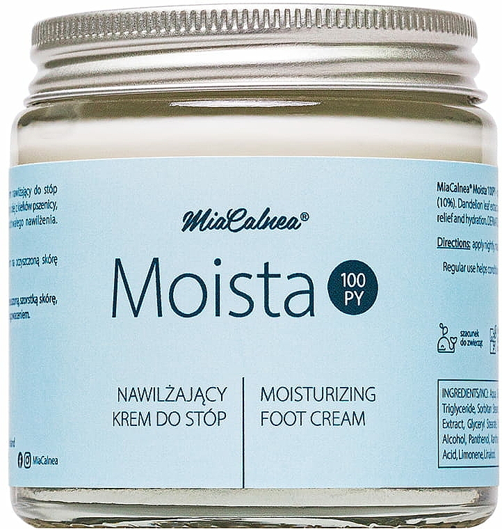 Fußpflegeset - MiaCalnea Moisturizing Foot Cream + 2X OAKIS (Feuchtigkeitsspendende Fußcreme 120ml + Accessoires 2St.) — Bild N2