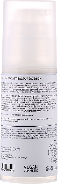 Handbalsam für jede Haut - Naturativ Rich Hand Balm Home Spa — Bild N2