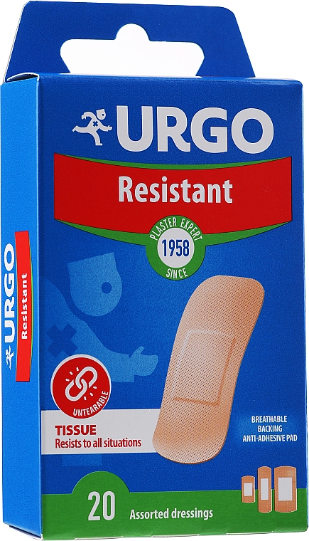 Medizinisches Pflaster wasserdicht mit Antiseptikum in 3 Größen - Urgo Resistant — Bild N1
