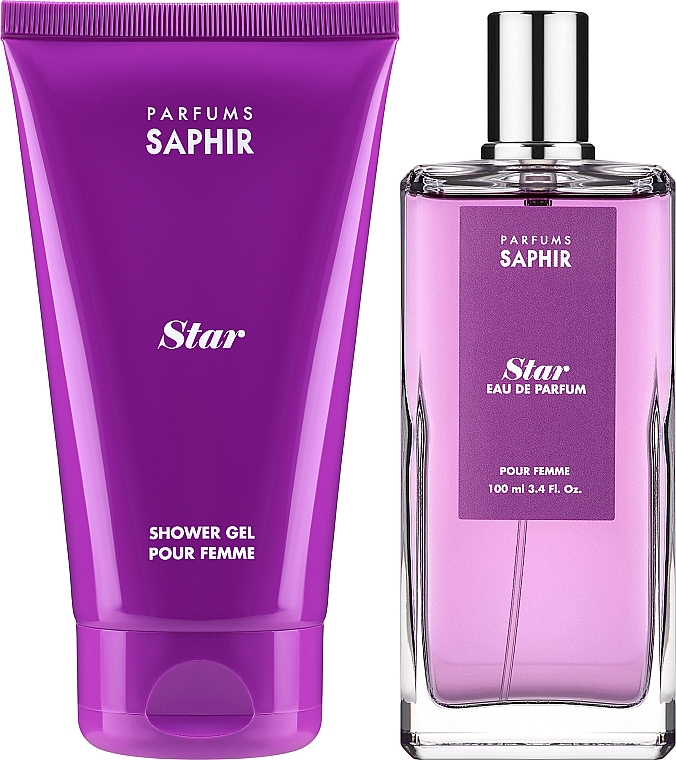 Saphir Parfums Star - Duftset (Eau de Parfum 100ml + Duschgel 150ml) — Bild N2