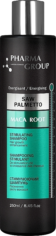 Stimulierendes Haarshampoo - Pharma Group Laboratories Saw Palmetto + Maca Root Shampoo — Bild N1