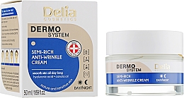 Anti-Falten Gesichtscreme für Tag und Nacht mit Hyaluronsäure und Rapsöl - Delia Dermo System Semi-Rich Anti-Wrinkle Cream — Bild N1